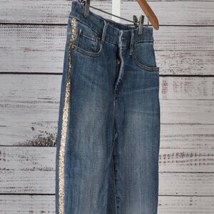 Chicos So Slimming Stretch Sparkle Tuxedo Jean Size 00/US2/XS
